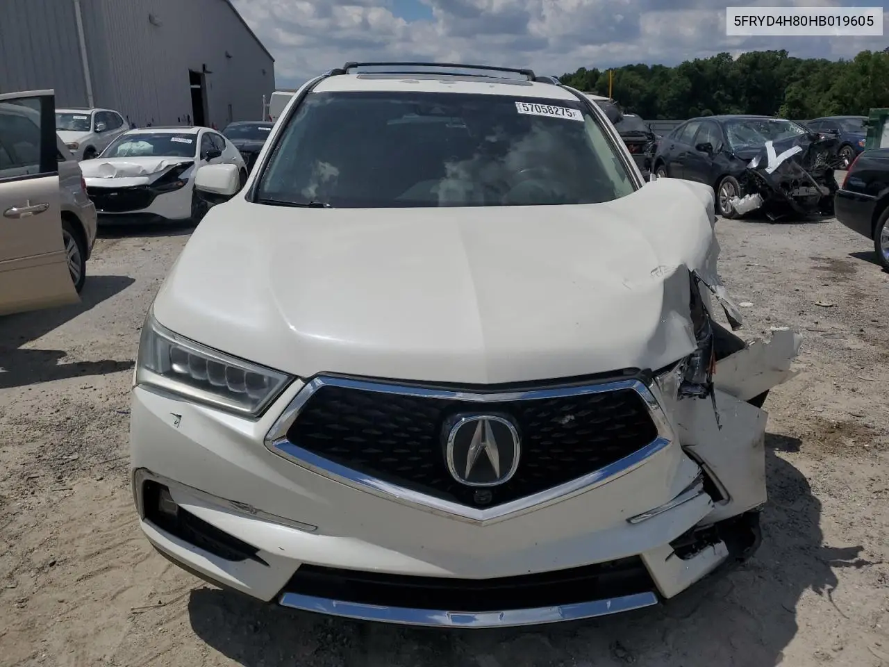 2017 Acura Mdx Advance VIN: 5FRYD4H80HB019605 Lot: 57058275