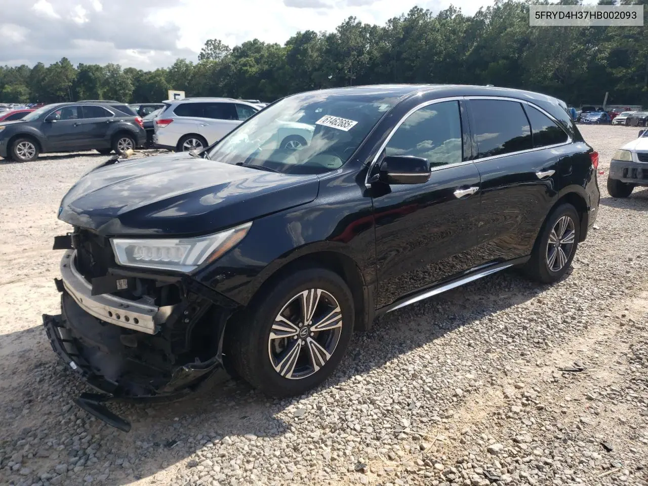 2017 Acura Mdx VIN: 5FRYD4H37HB002093 Lot: 61462685
