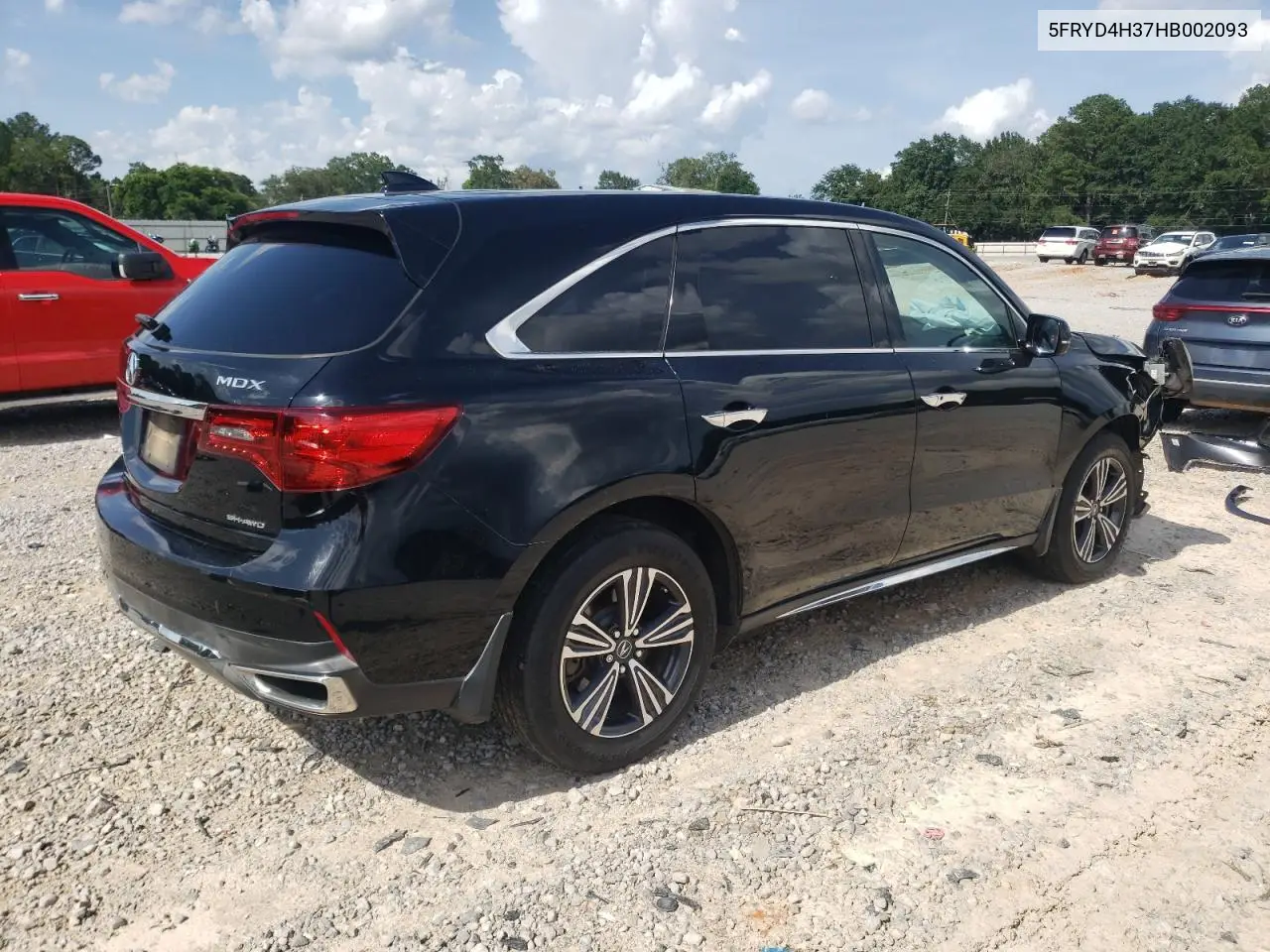 2017 Acura Mdx VIN: 5FRYD4H37HB002093 Lot: 61462685