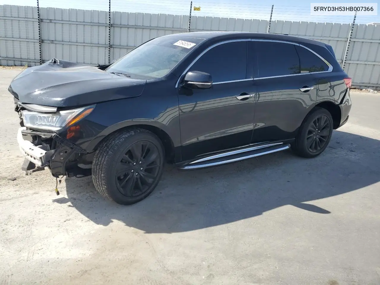 2017 Acura Mdx Technology VIN: 5FRYD3H53HB007366 Lot: 61646595