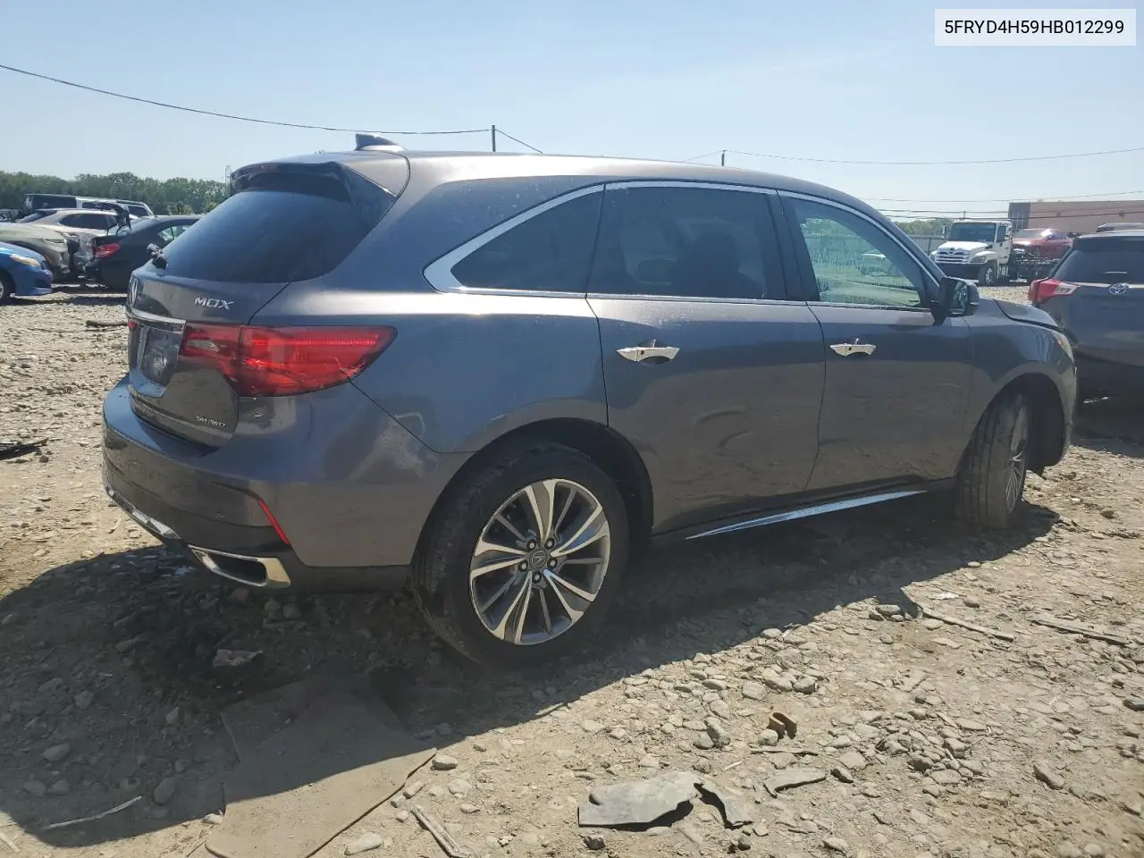 2017 Acura Mdx Technology VIN: 5FRYD4H59HB012299 Lot: 61800815