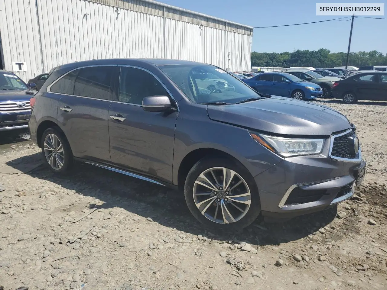 2017 Acura Mdx Technology VIN: 5FRYD4H59HB012299 Lot: 61800815