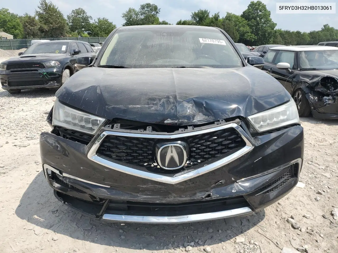 2017 Acura Mdx VIN: 5FRYD3H32HB013061 Lot: 62170795