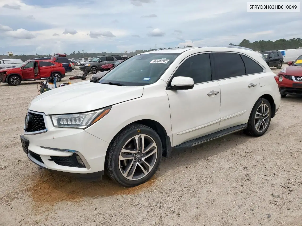2017 Acura Mdx Advance VIN: 5FRYD3H83HB010049 Lot: 62385925