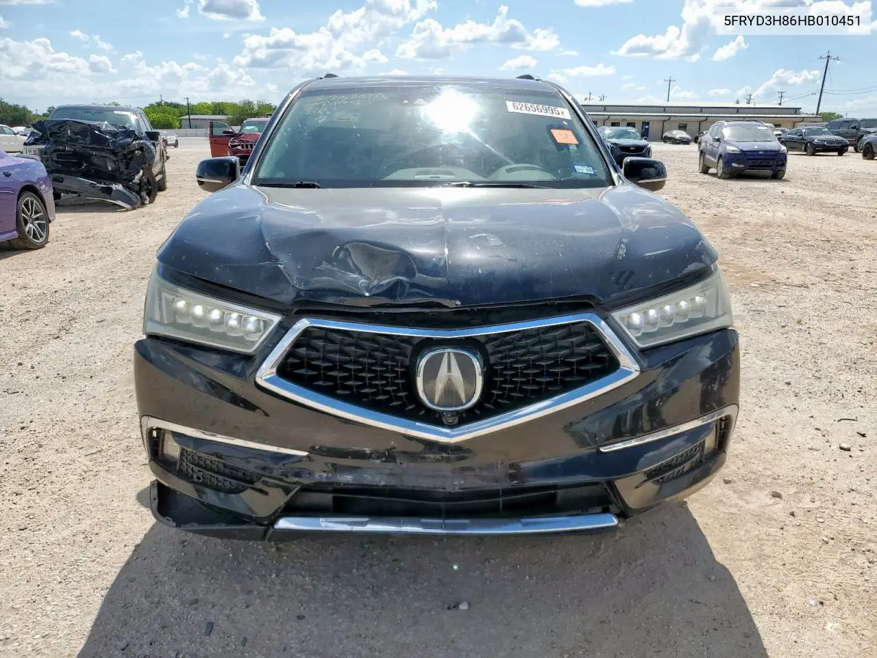 2017 Acura Mdx Advance VIN: 5FRYD3H86HB010451 Lot: 62656995