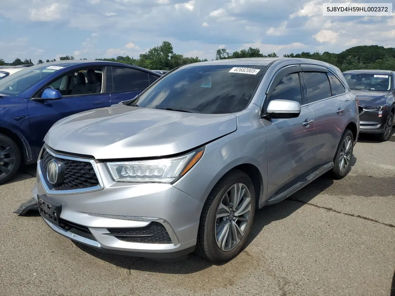2017 Acura Mdx Technology VIN: 5J8YD4H59HL002372 Lot: 62682005