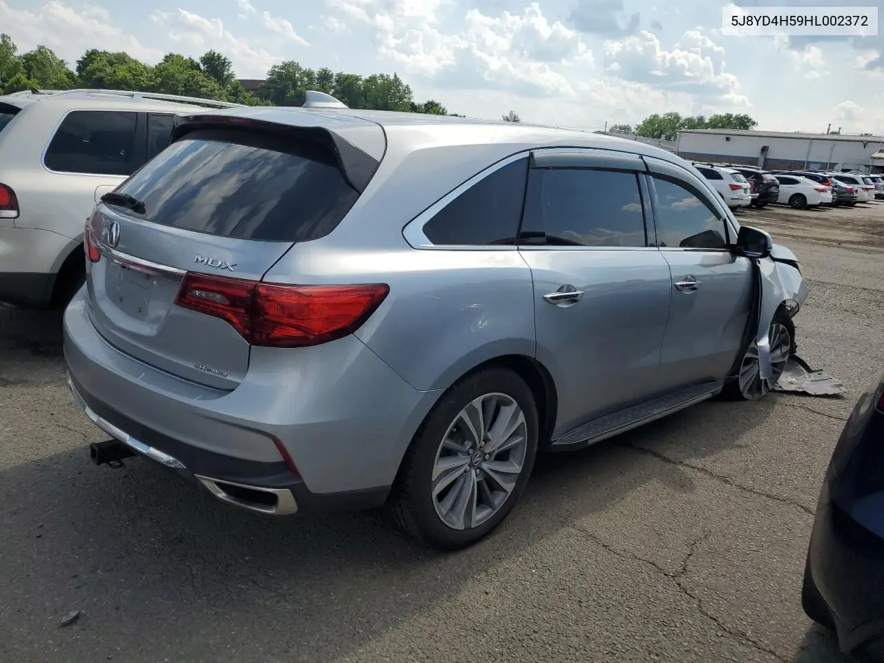 2017 Acura Mdx Technology VIN: 5J8YD4H59HL002372 Lot: 62682005