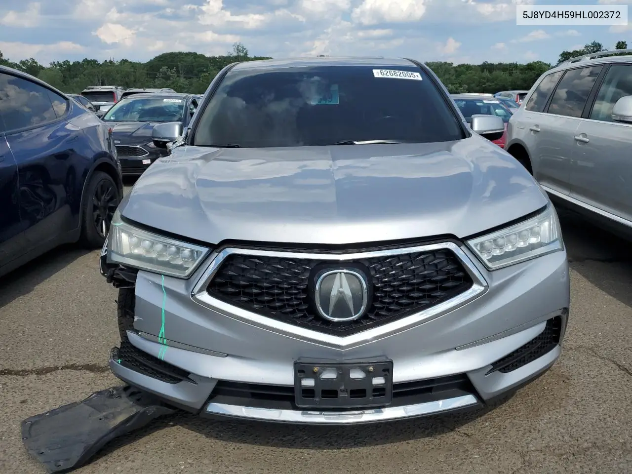 2017 Acura Mdx Technology VIN: 5J8YD4H59HL002372 Lot: 62682005