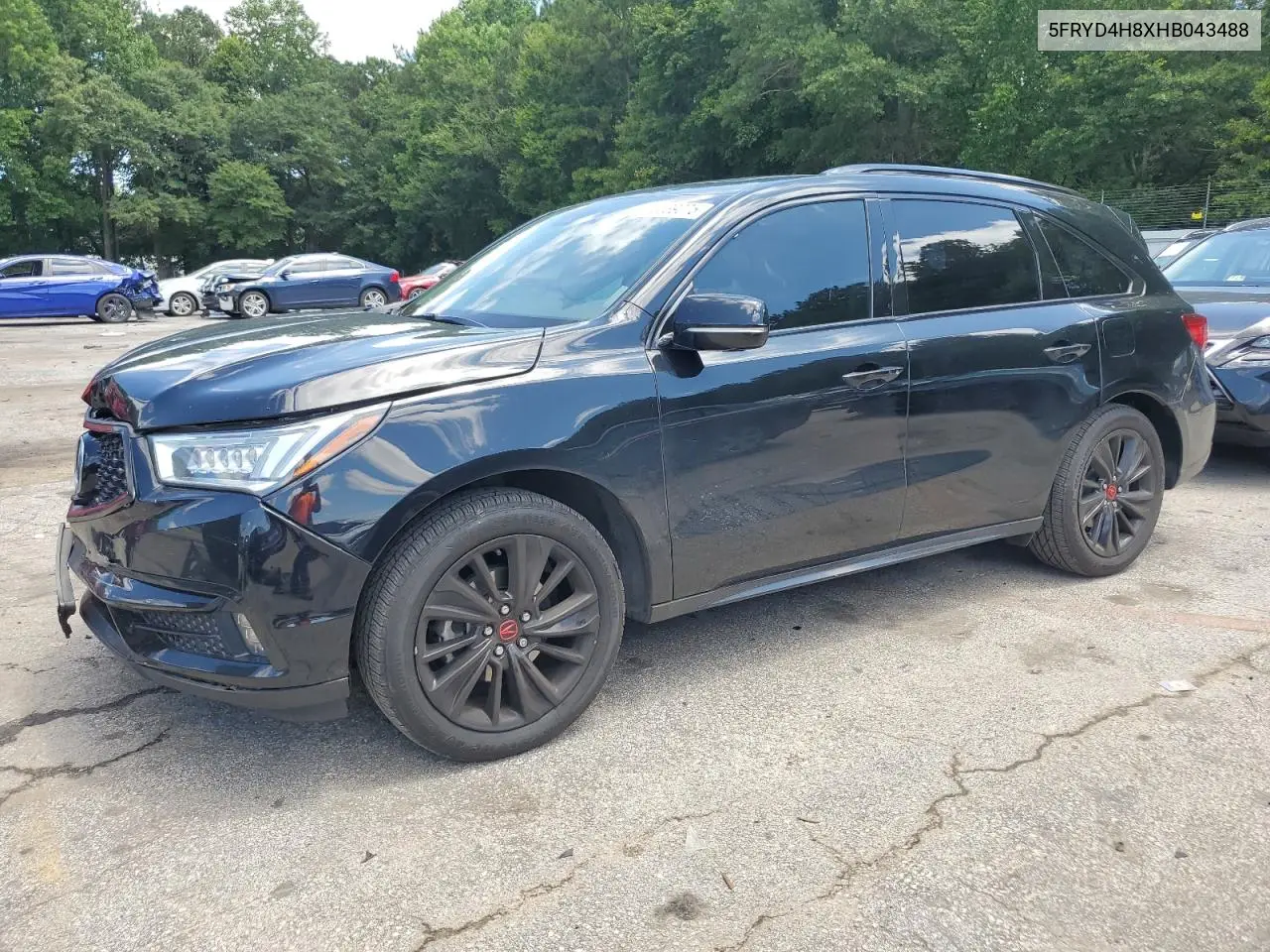 2017 Acura Mdx Advance VIN: 5FRYD4H8XHB043488 Lot: 63339075