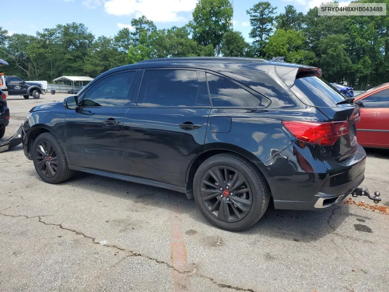2017 Acura Mdx Advance VIN: 5FRYD4H8XHB043488 Lot: 63339075