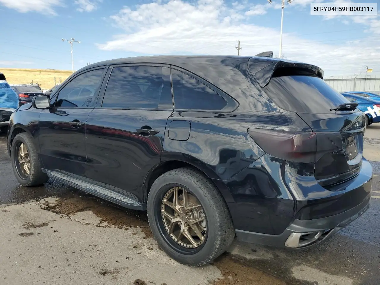 2017 Acura Mdx Technology VIN: 5FRYD4H59HB003117 Lot: 66146655