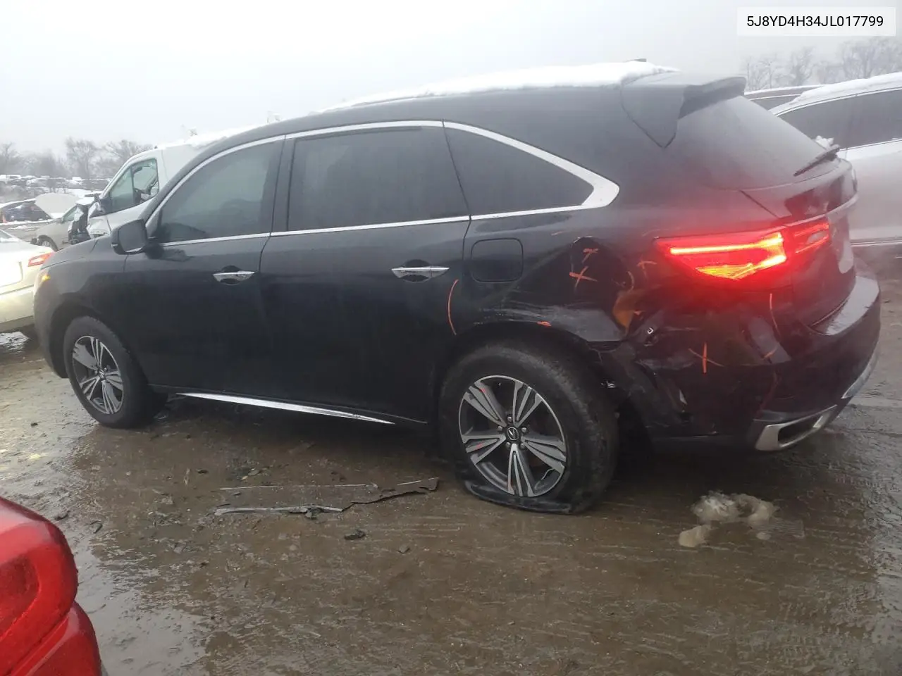 2018 Acura Mdx VIN: 5J8YD4H34JL017799 Lot: 44732435