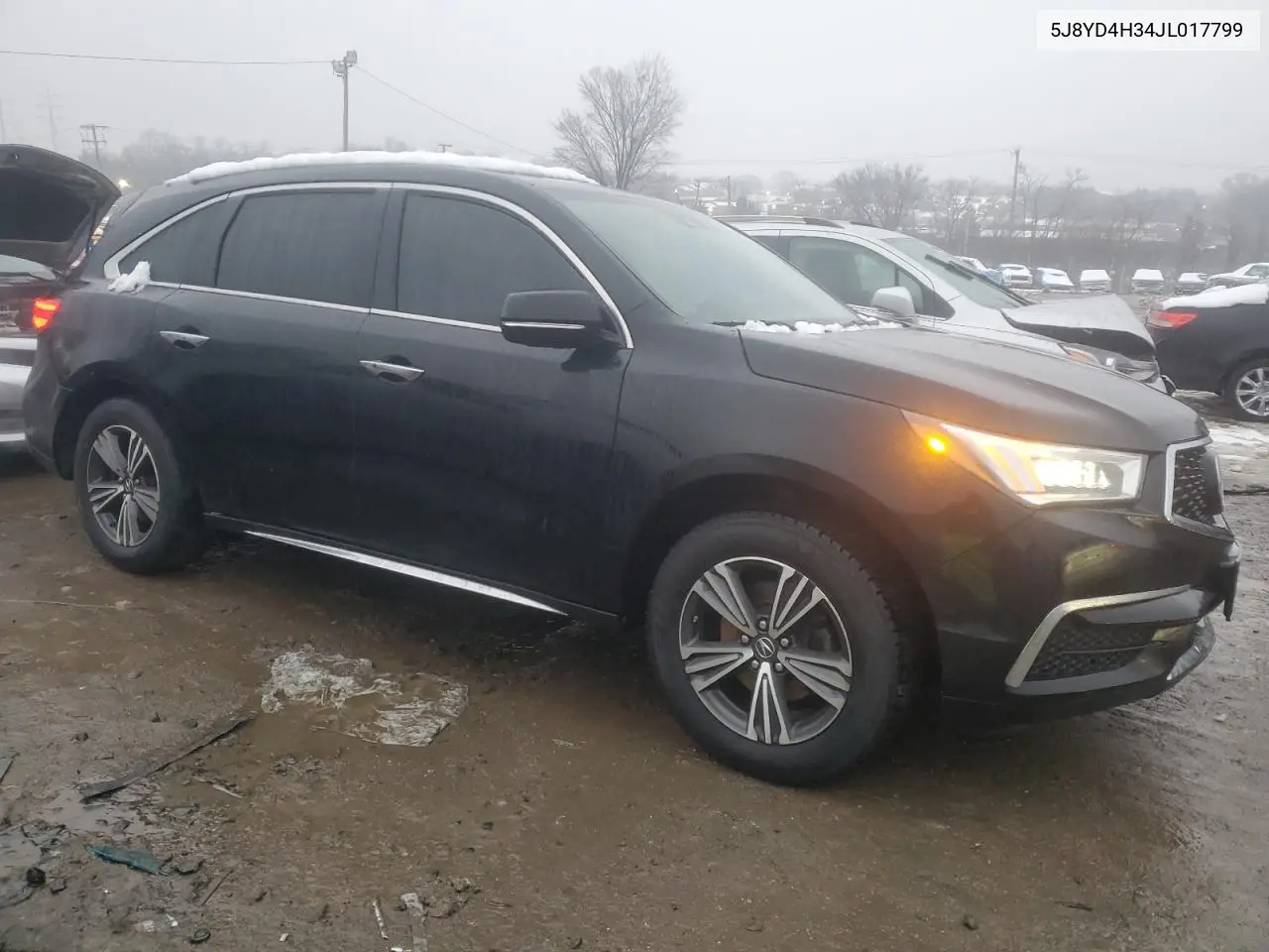 2018 Acura Mdx VIN: 5J8YD4H34JL017799 Lot: 44732435