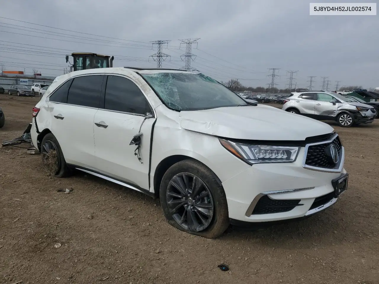 2018 Acura Mdx Technology VIN: 5J8YD4H52JL002574 Lot: 49547215