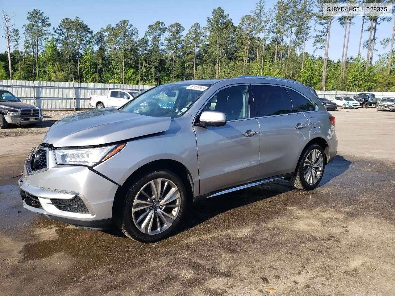 2018 Acura Mdx Technology VIN: 5J8YD4H55JL028375 Lot: 52924165