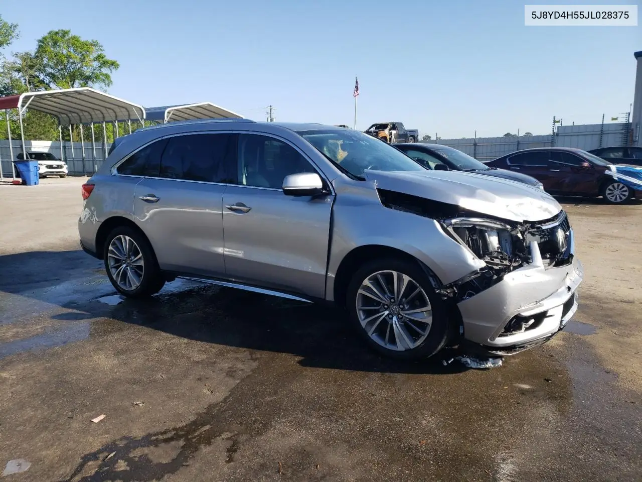 2018 Acura Mdx Technology VIN: 5J8YD4H55JL028375 Lot: 52924165
