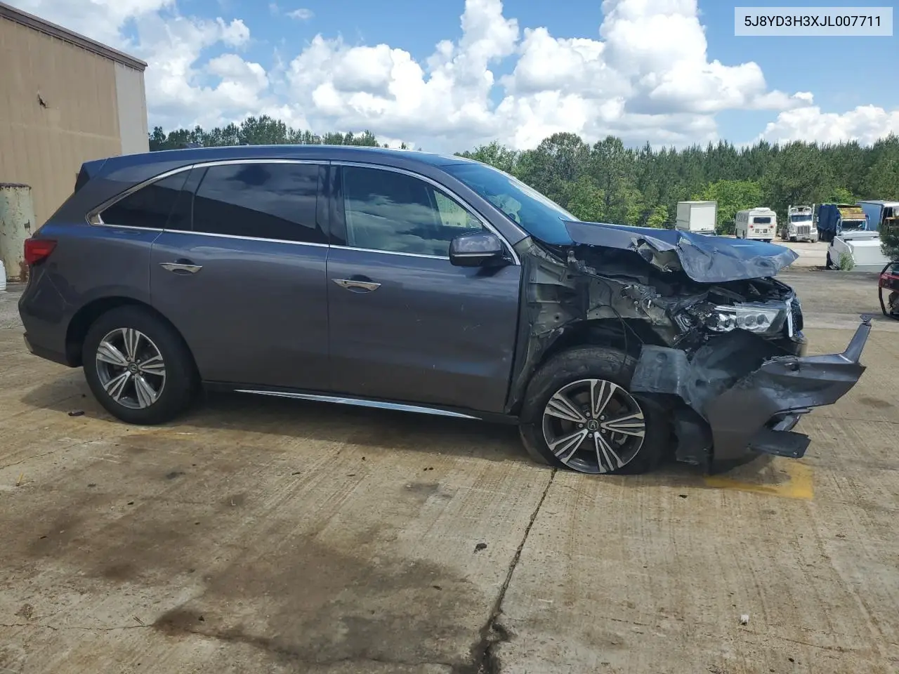 2018 Acura Mdx VIN: 5J8YD3H3XJL007711 Lot: 56378705