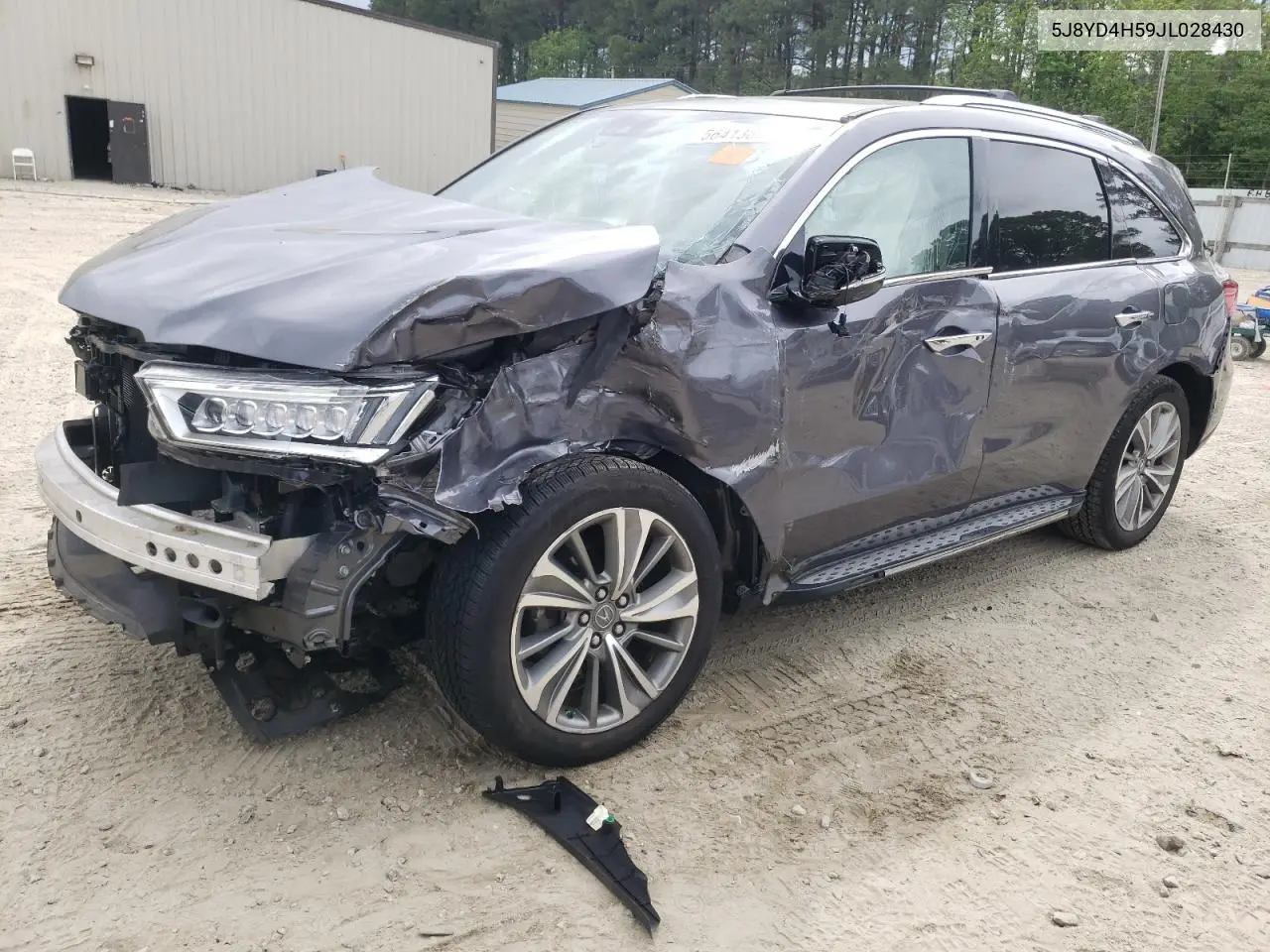 2018 Acura Mdx Technology VIN: 5J8YD4H59JL028430 Lot: 56413825