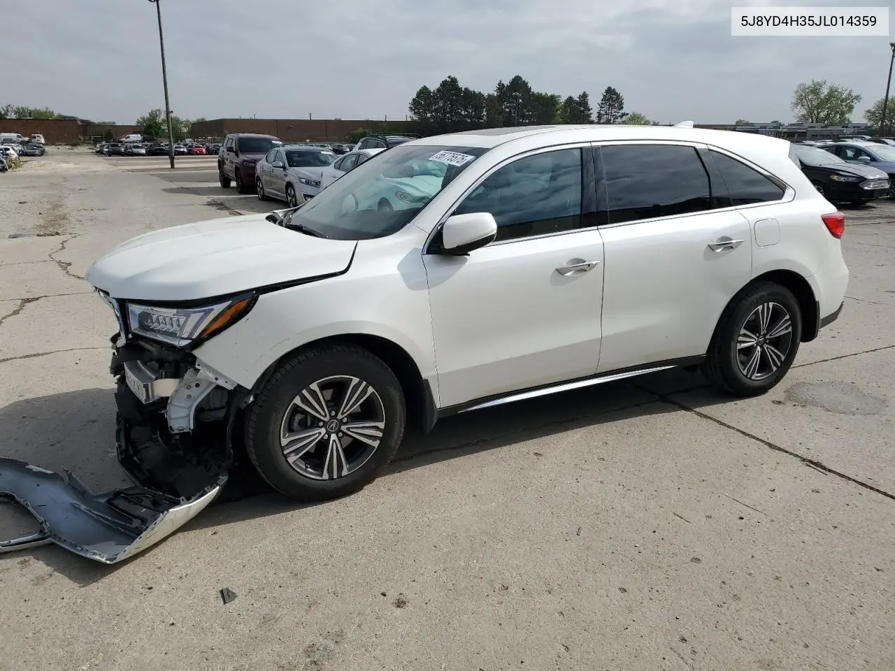 2018 Acura Mdx VIN: 5J8YD4H35JL014359 Lot: 56775575