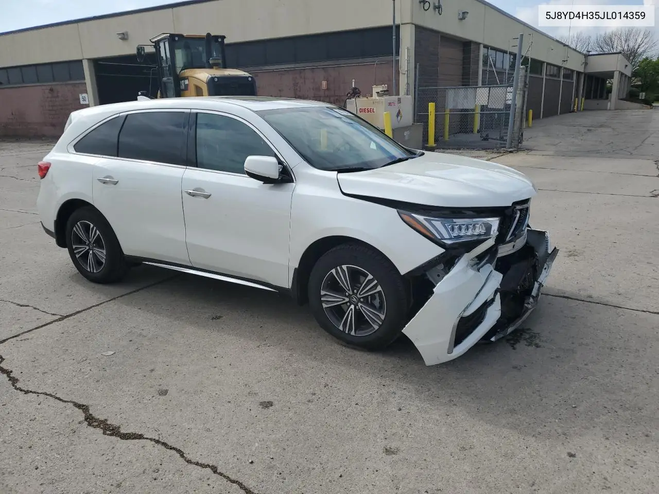 2018 Acura Mdx VIN: 5J8YD4H35JL014359 Lot: 56775575