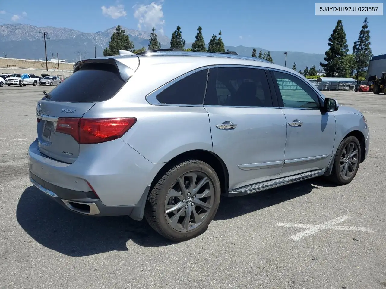 2018 Acura Mdx Advance VIN: 5J8YD4H92JL023587 Lot: 57086465