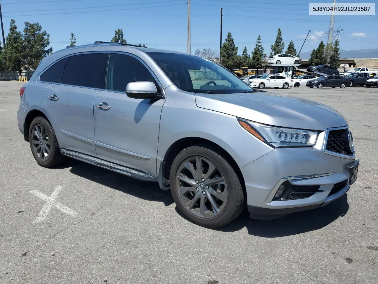 2018 Acura Mdx Advance VIN: 5J8YD4H92JL023587 Lot: 57086465