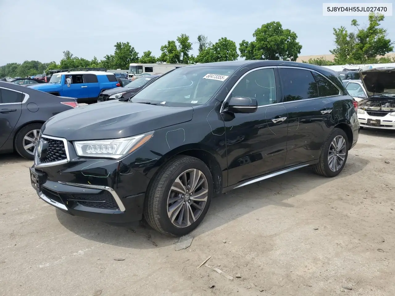 2018 Acura Mdx Technology VIN: 5J8YD4H55JL027470 Lot: 60473355