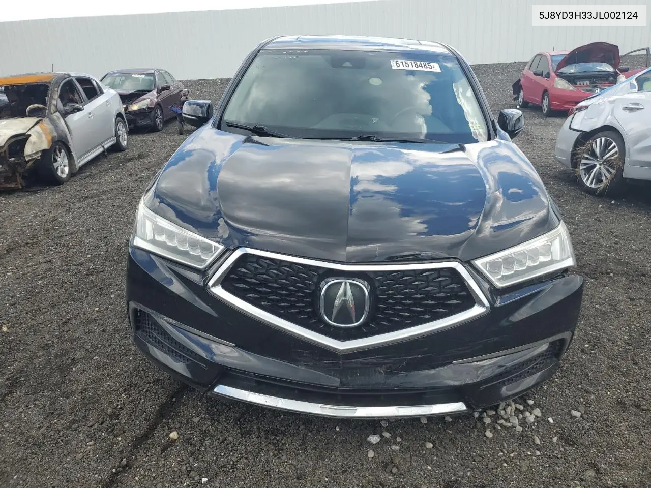 2018 Acura Mdx VIN: 5J8YD3H33JL002124 Lot: 61518485