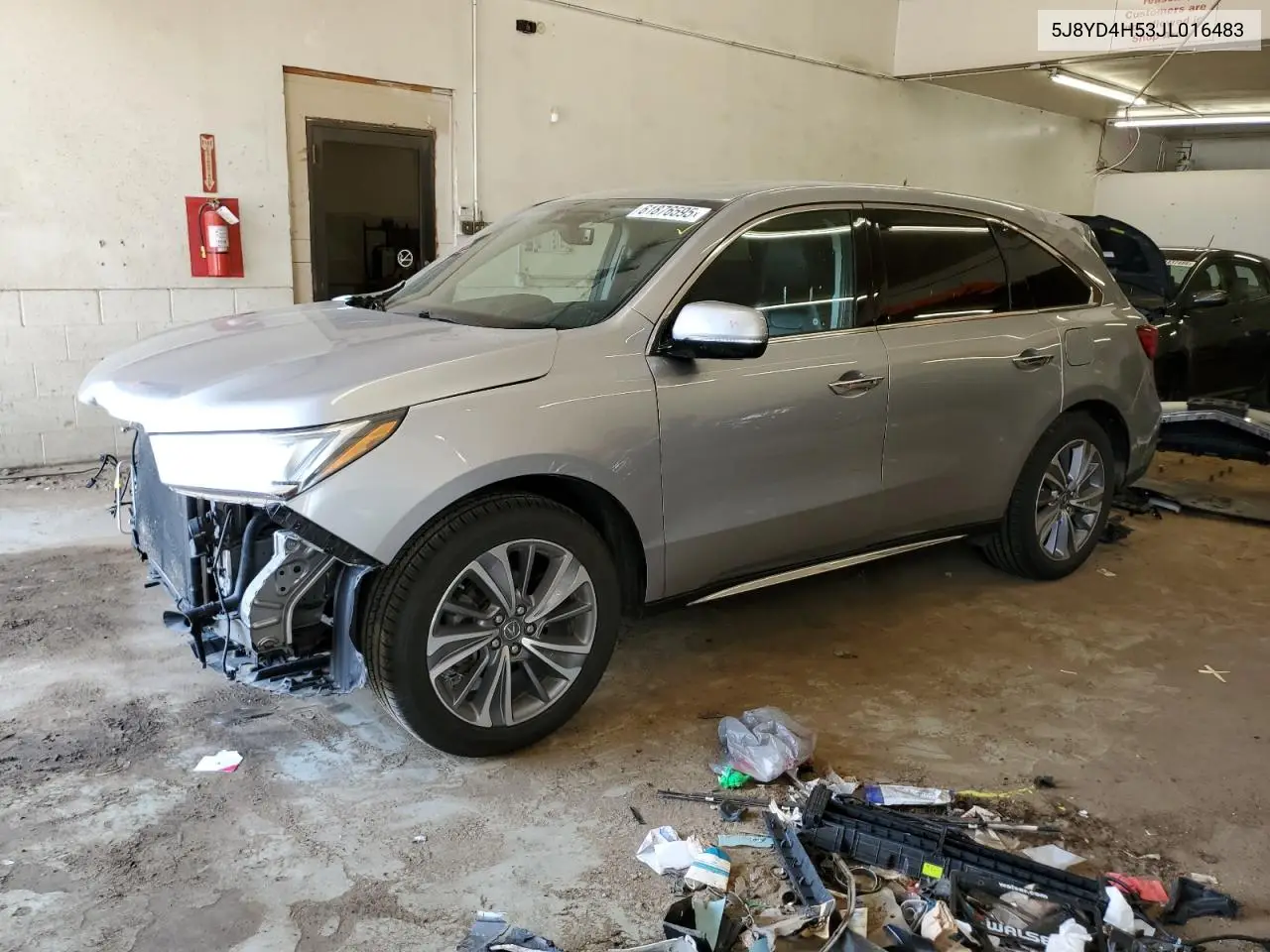 2018 Acura Mdx Technology VIN: 5J8YD4H53JL016483 Lot: 61876595