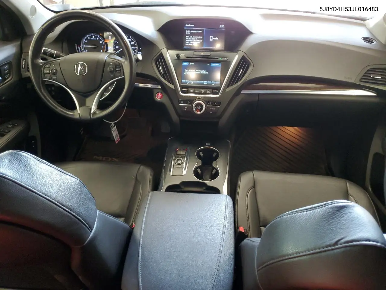 2018 Acura Mdx Technology VIN: 5J8YD4H53JL016483 Lot: 61876595