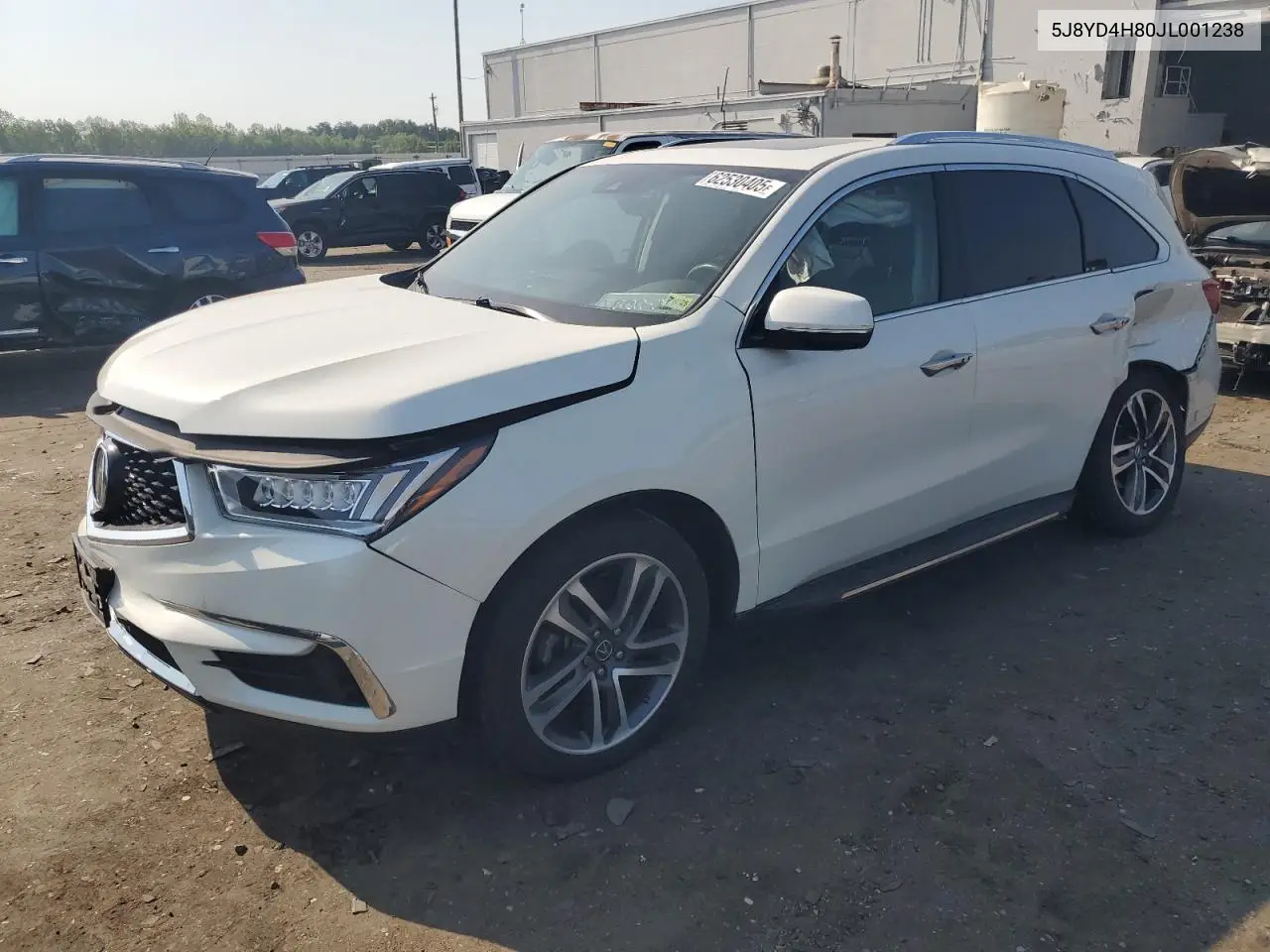 2018 Acura Mdx Advance VIN: 5J8YD4H80JL001238 Lot: 62530405