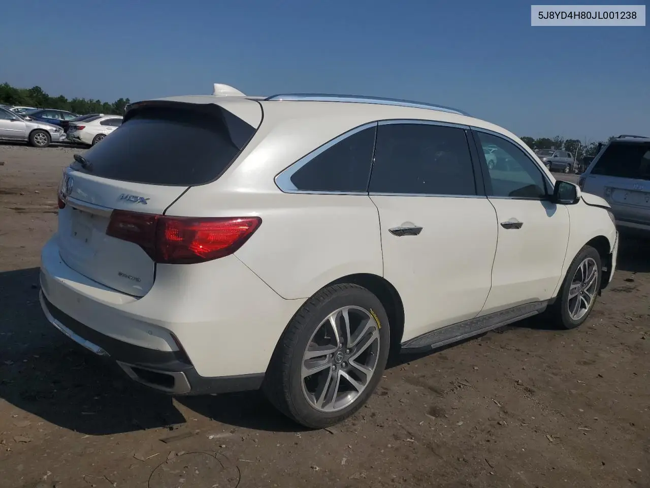 2018 Acura Mdx Advance VIN: 5J8YD4H80JL001238 Lot: 62530405