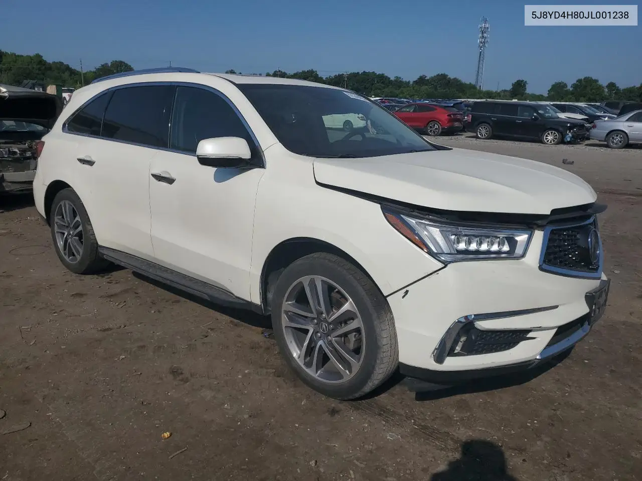 2018 Acura Mdx Advance VIN: 5J8YD4H80JL001238 Lot: 62530405