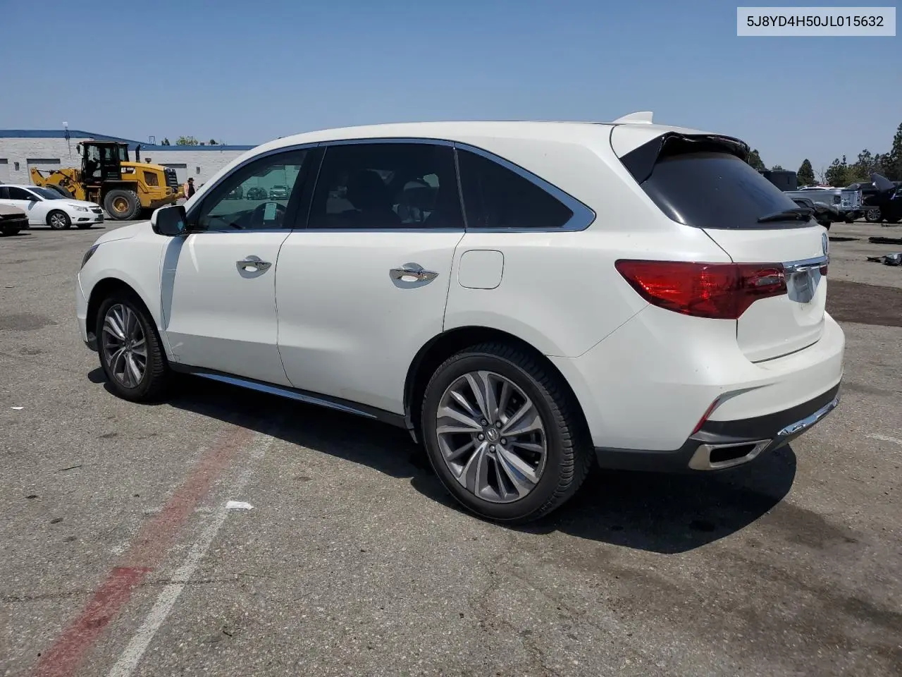 2018 Acura Mdx Technology VIN: 5J8YD4H50JL015632 Lot: 62608615