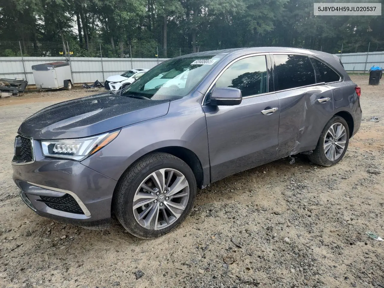 2018 Acura Mdx Technology VIN: 5J8YD4H59JL020537 Lot: 63405065