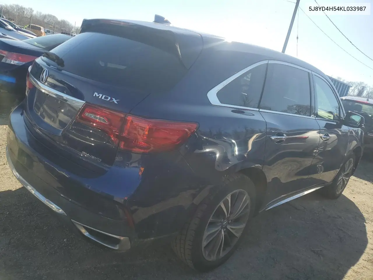 2019 Acura Mdx Technology VIN: 5J8YD4H54KL033987 Lot: 44529105