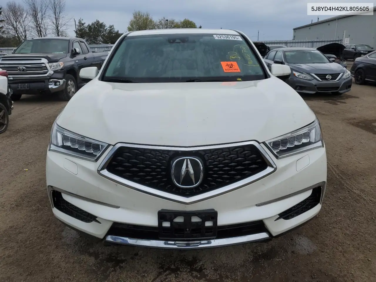 2019 Acura Mdx Technology VIN: 5J8YD4H42KL805605 Lot: 52530195