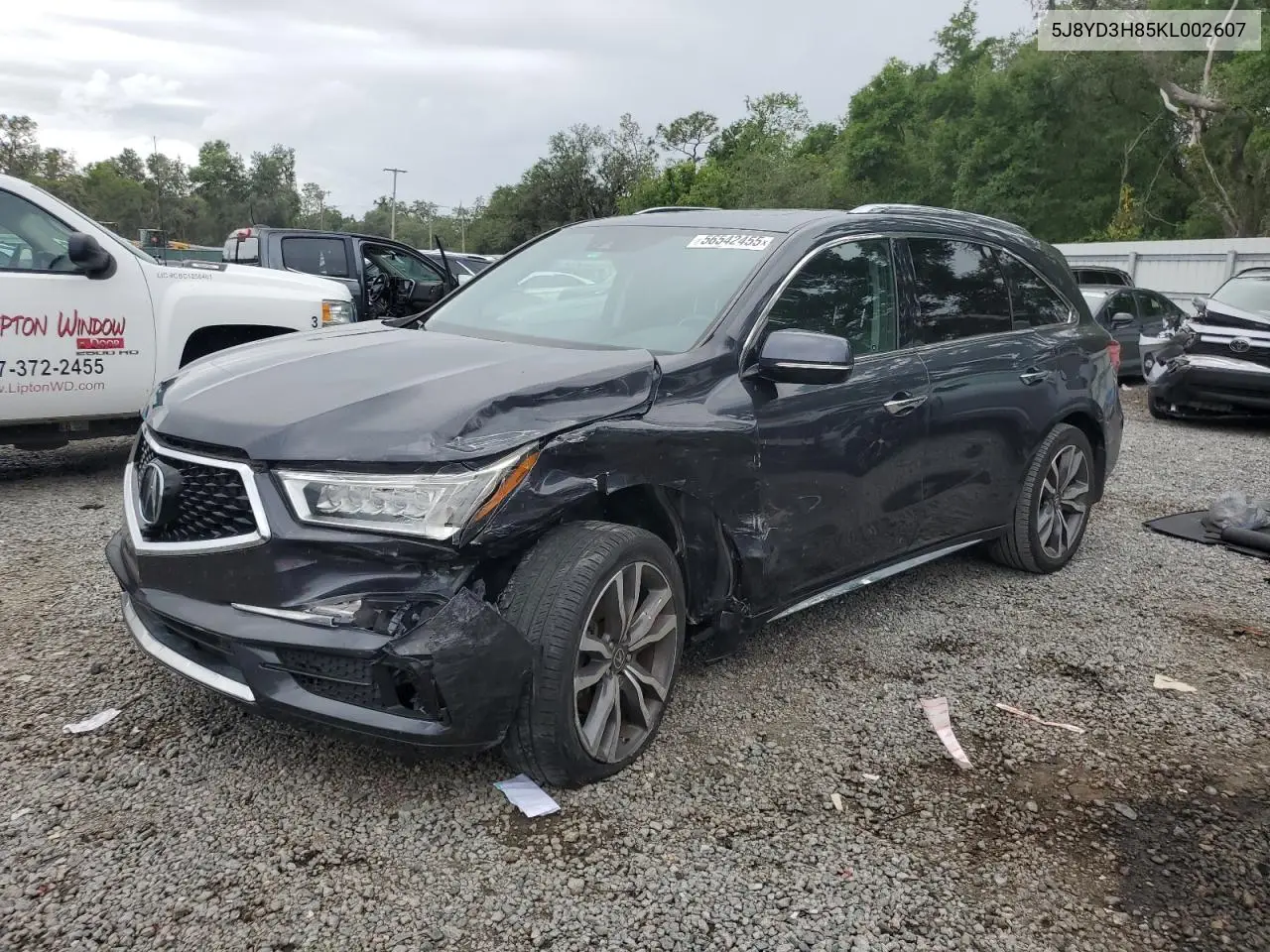 2019 Acura Mdx Advance VIN: 5J8YD3H85KL002607 Lot: 56542455