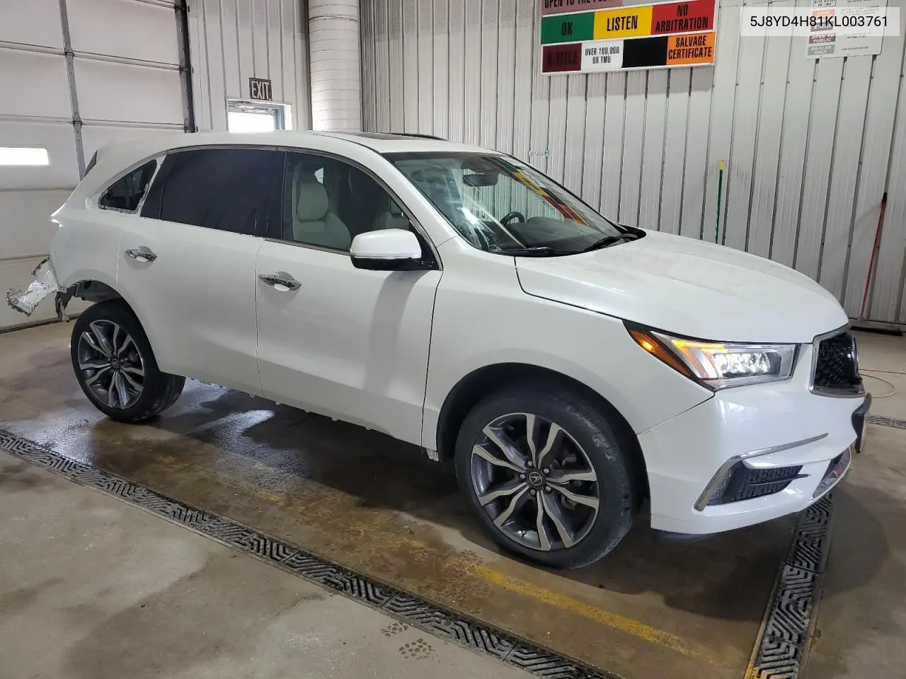 2019 Acura Mdx Advance VIN: 5J8YD4H81KL003761 Lot: 56659195