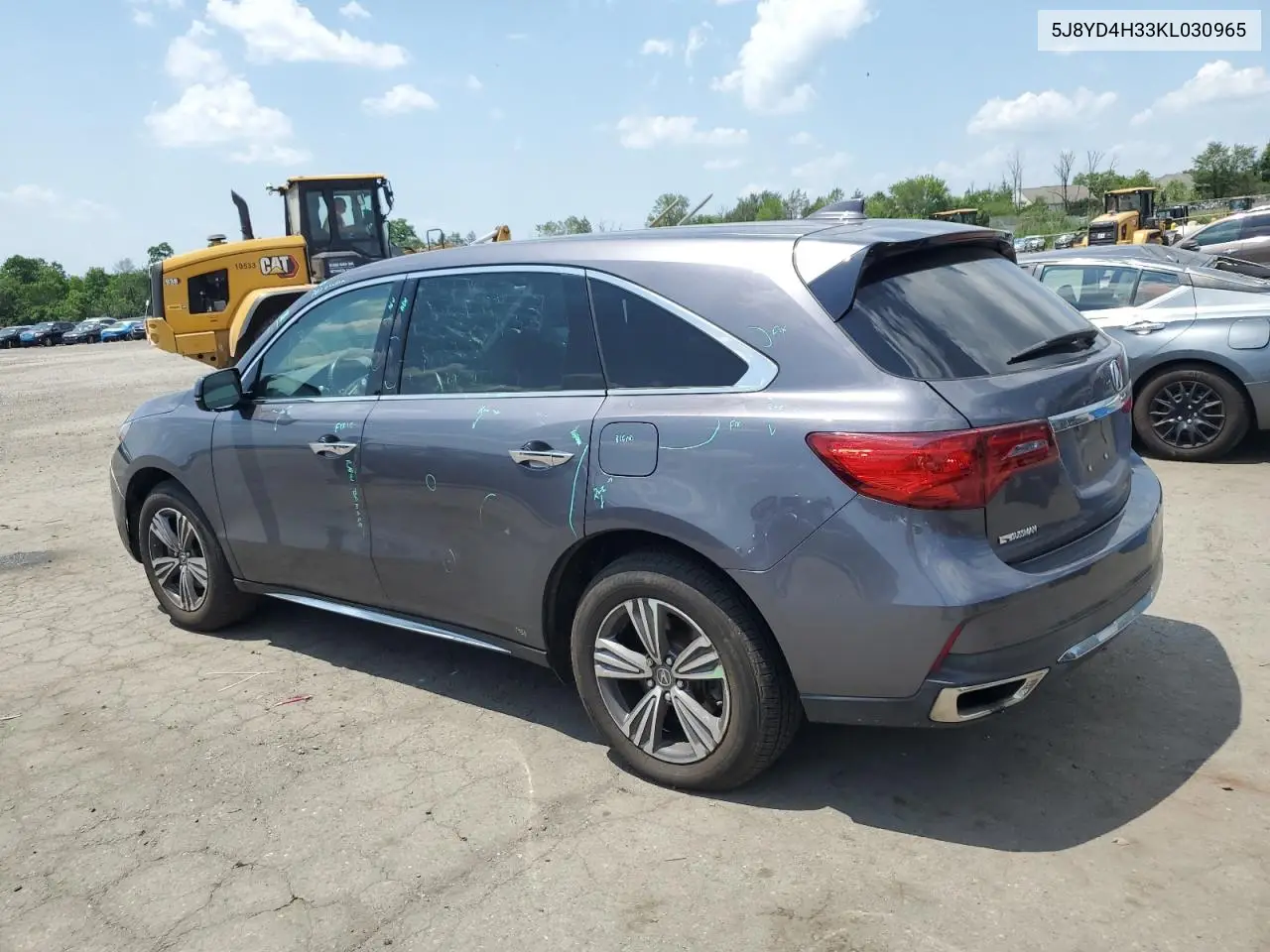 2019 Acura Mdx VIN: 5J8YD4H33KL030965 Lot: 61622685