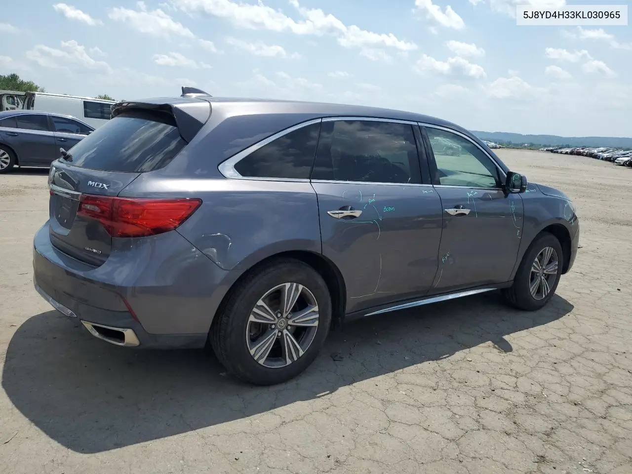 2019 Acura Mdx VIN: 5J8YD4H33KL030965 Lot: 61622685