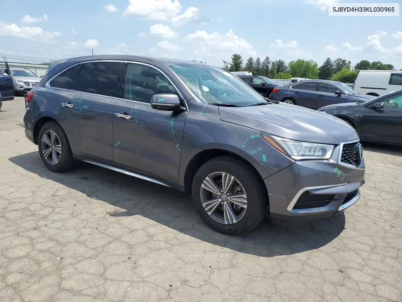 2019 Acura Mdx VIN: 5J8YD4H33KL030965 Lot: 61622685