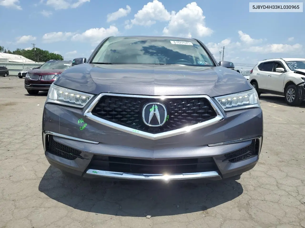 2019 Acura Mdx VIN: 5J8YD4H33KL030965 Lot: 61622685