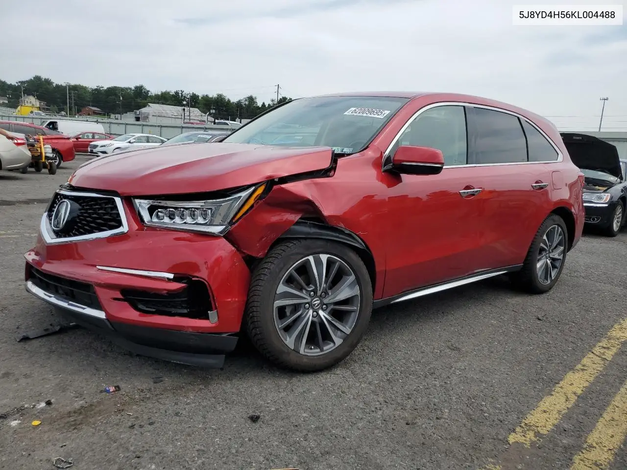 2019 Acura Mdx Technology VIN: 5J8YD4H56KL004488 Lot: 62009695