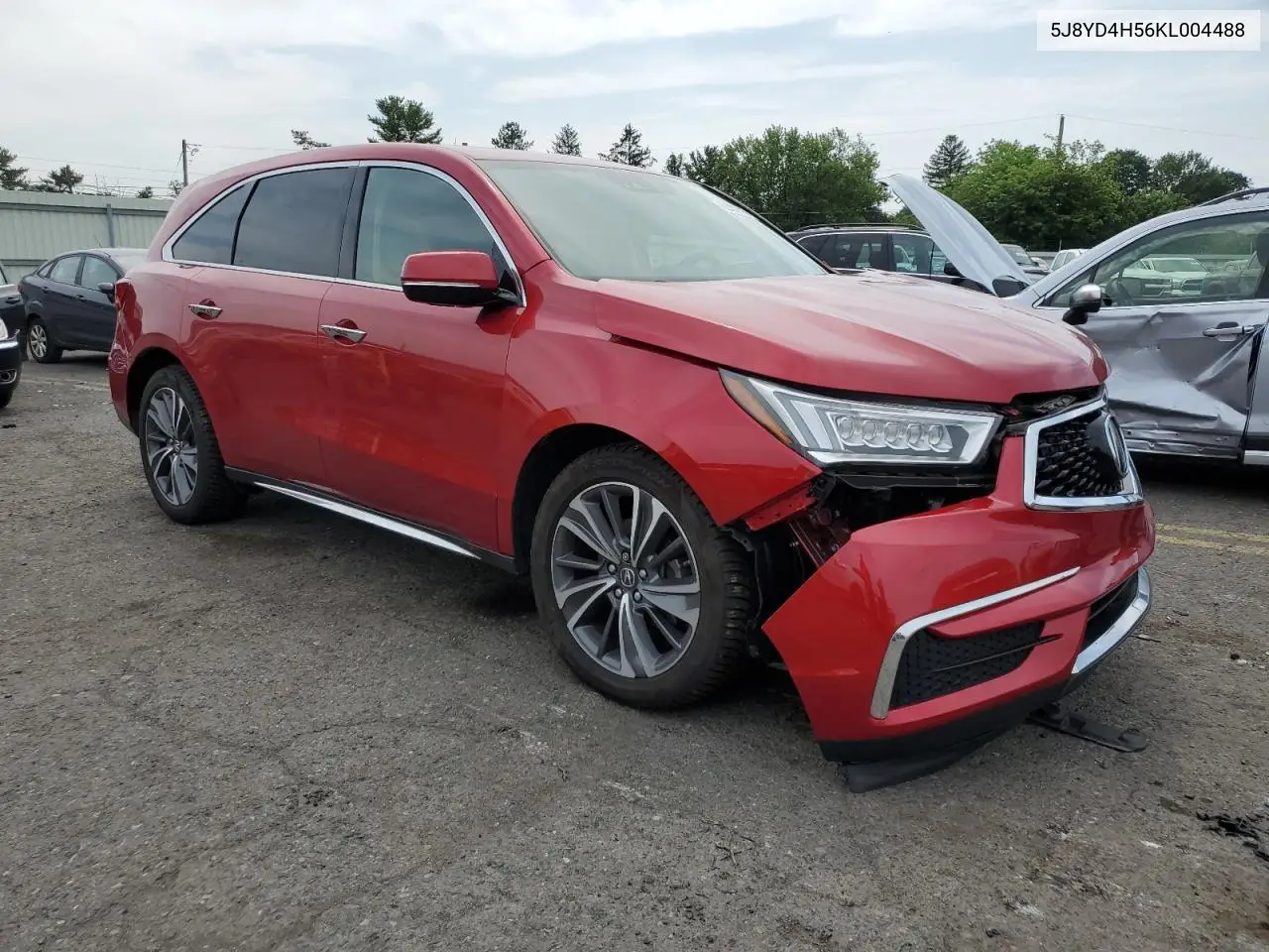 2019 Acura Mdx Technology VIN: 5J8YD4H56KL004488 Lot: 62009695