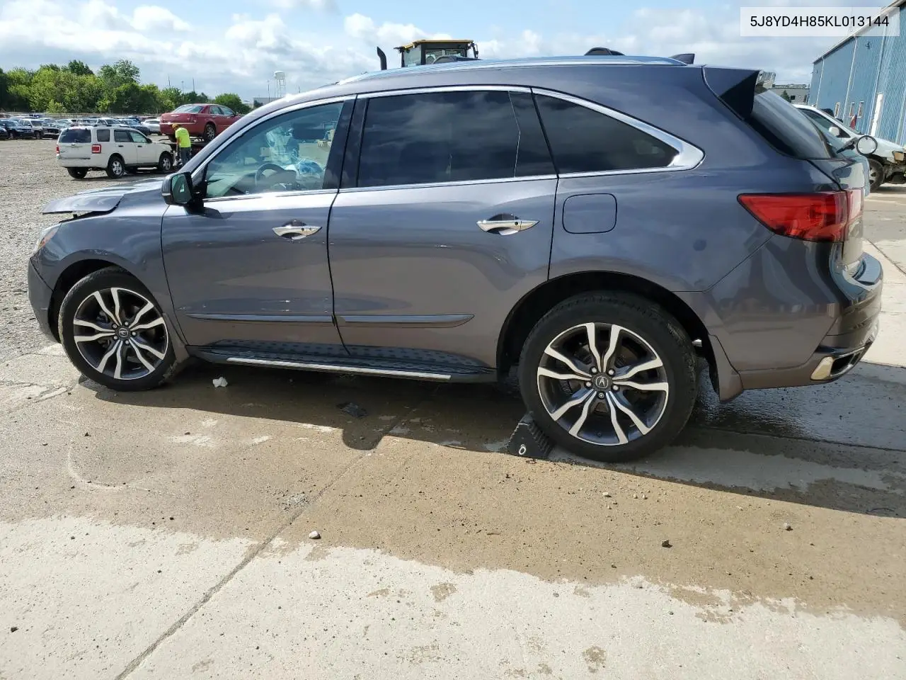 2019 Acura Mdx Advance VIN: 5J8YD4H85KL013144 Lot: 62304875