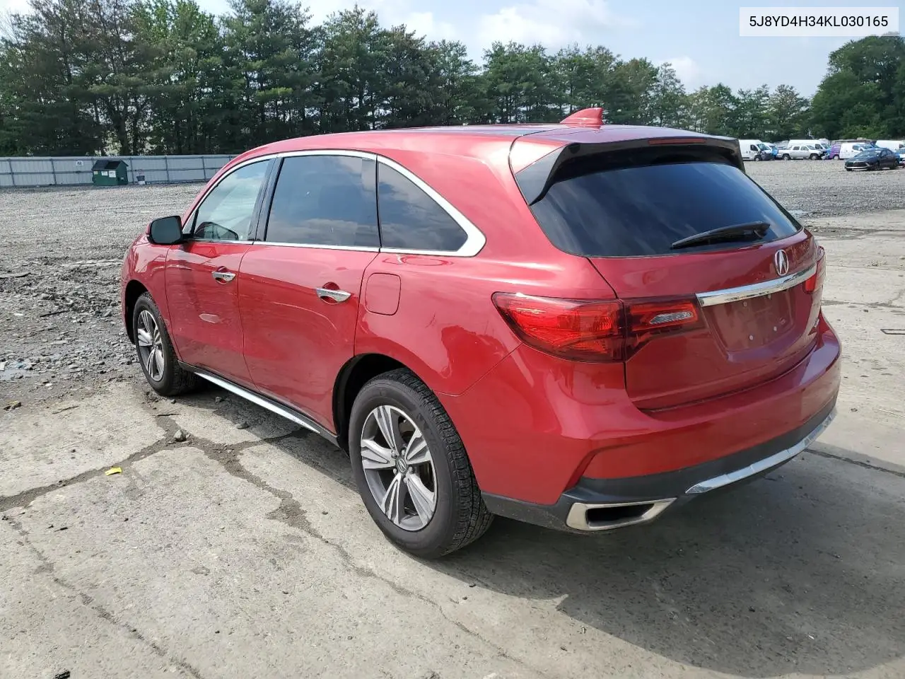2019 Acura Mdx VIN: 5J8YD4H34KL030165 Lot: 62636695