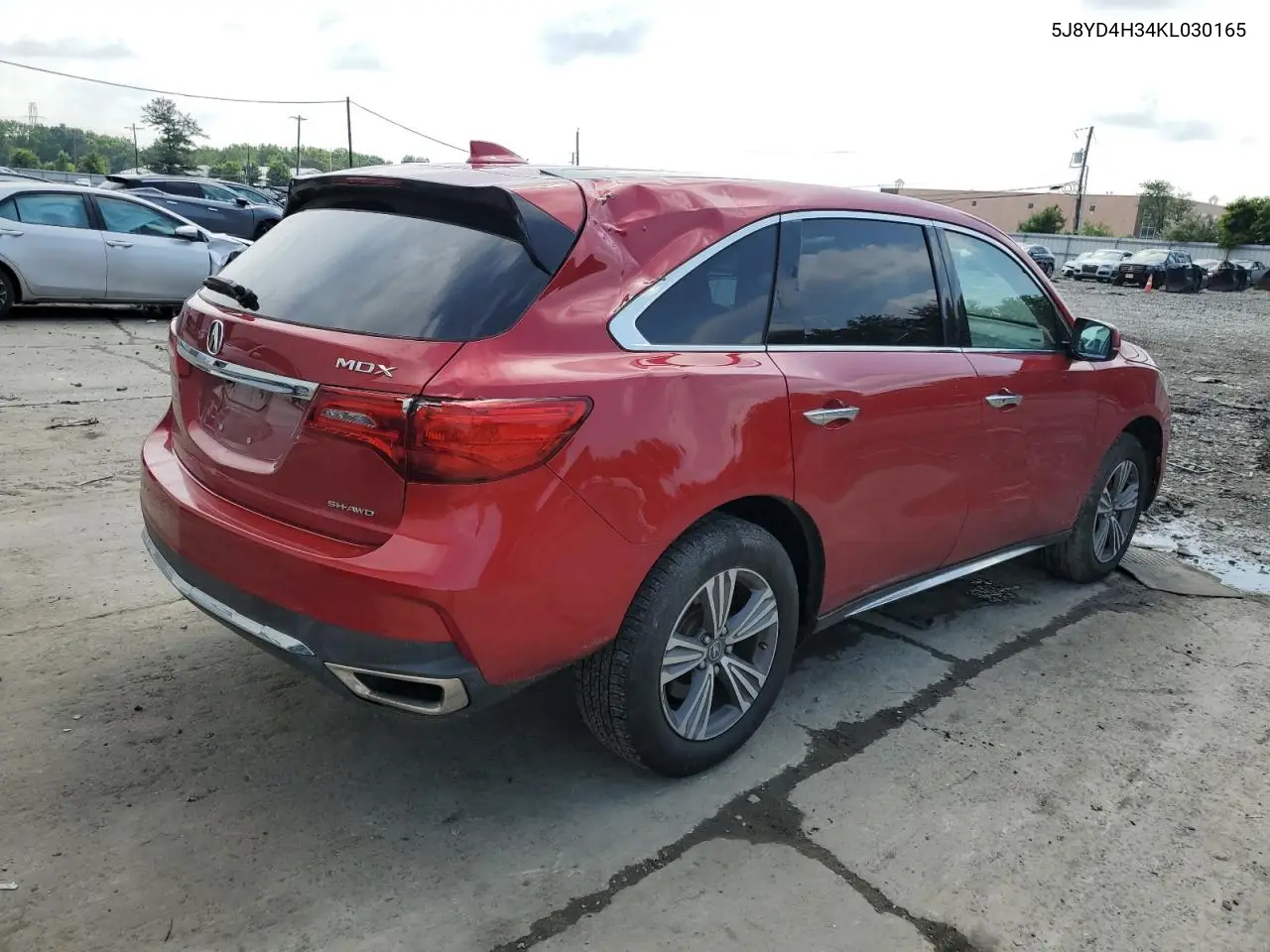 2019 Acura Mdx VIN: 5J8YD4H34KL030165 Lot: 62636695