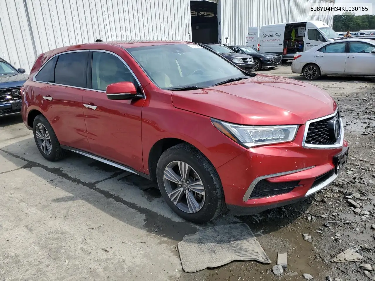 2019 Acura Mdx VIN: 5J8YD4H34KL030165 Lot: 62636695