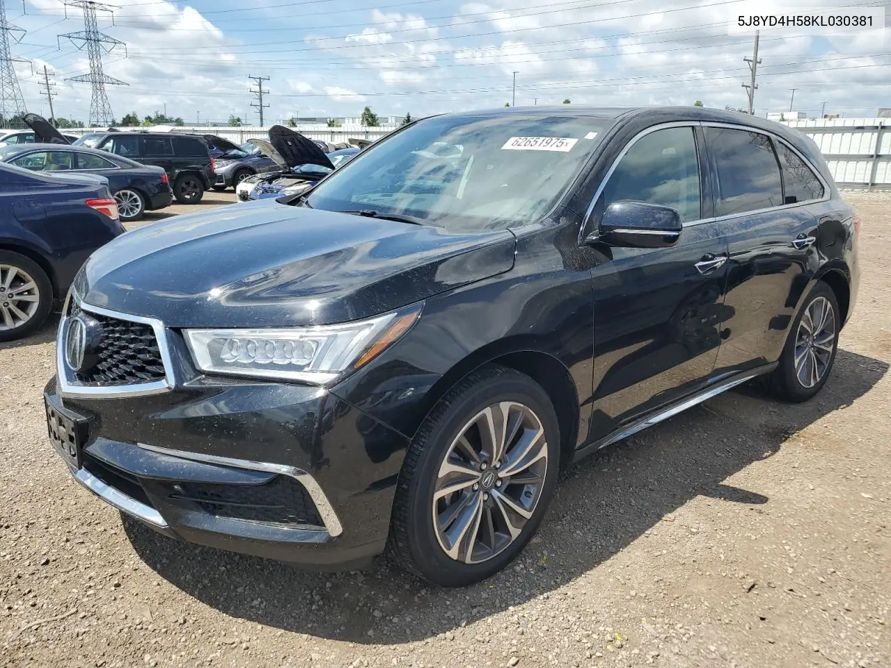 2019 Acura Mdx Technology VIN: 5J8YD4H58KL030381 Lot: 62651975